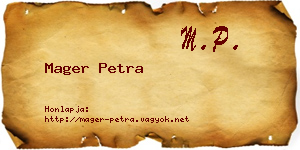 Mager Petra névjegykártya